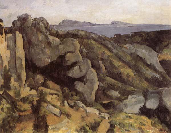 Paul Cezanne Rocks at L Estaque oil painting picture